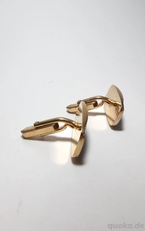 Manschettenknöpfe | vergoldet | Nachlass | Schmuck  | Kroko Leder Bild 10