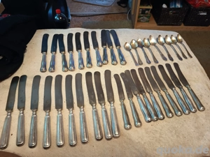 Antike Silber Messer und Löffel Frankreich 1900 Jahrhundert 