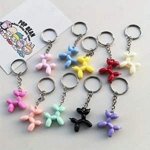 Ballon Hund, bunte Farben, Schlüsselring, Anhänger, Geschenk, Mitbringsel Bild 3