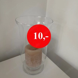 Schönes Windlicht Runde Glasvase H 30 x D 18,5 cm (ohne Inhalt) REDUZIERT in Starnberg