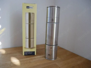 Salz- und Pfeffermühle DUOMILL von AdHoc, aus Edelstahl Bild 2