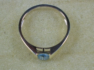 NEU: Brillant-Ring Gr. 18 - 56,5 585 Gold 0,5 Carat blauer Diamant Bild 6
