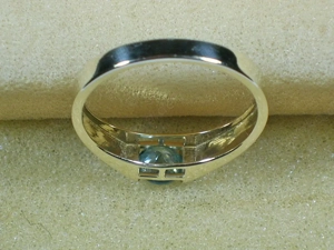 NEU: Brillant-Ring Gr. 18 - 56,5 585 Gold 0,5 Carat blauer Diamant Bild 7