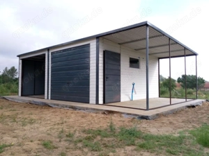 Überdachung Blechgarage Fertiggarage KFZ Metallgar