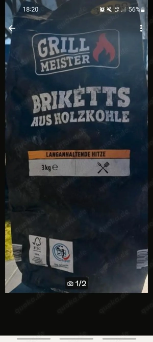 Holzkohle  Briketts 3kg zu verkaufen 