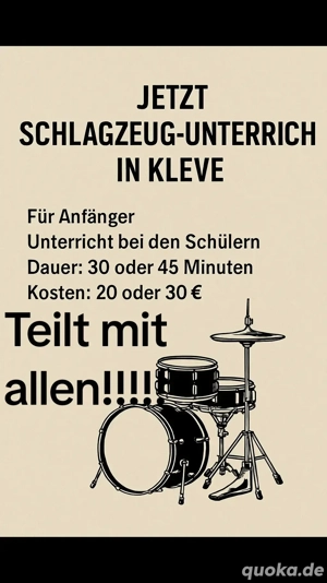 Schlagzeugunterricht