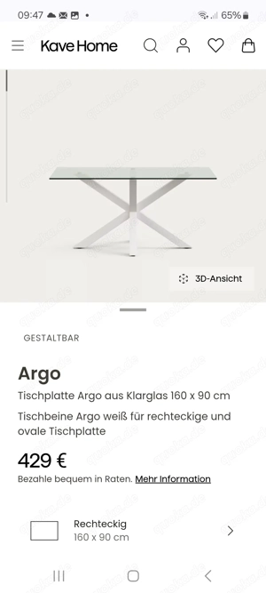 Esstisch Glas Glastisch 