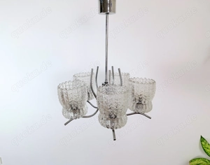 Vintage-Kristallpendelleuchte, Kronleuchter aus der Mitte des Jahrhunderts, Emi Poljcane mit fünf Kr