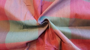 Baumwoll-Stoff (Karo, dunkel, blau grün violett)