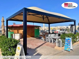 Pavillon 10x10 Überdachung Gazebo Pagodenzelt Festzelt Pvc Dach Restaurant Café Universität Schule