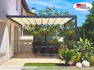 Pergola Schiebedach Pavillon 6x4 Terrassenüberdachung Überdachung Zelt Sonnenschutz Garten Patio Pvc Bild 6