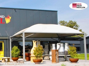 Pavillon 6x6 Überdachung Gazebo Pagodenzelt Festzelt Pvc Dach Restaurant Café Universität Zelt neu Bild 6