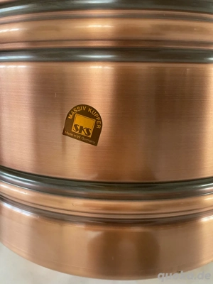 Übertopf Kübel von SKS aus massiven Kupfer Bild 2