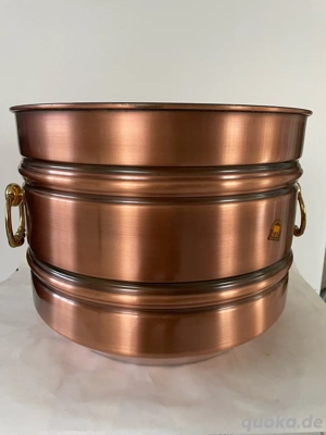 Übertopf Kübel von SKS aus massiven Kupfer Bild 4