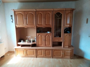 schrankwand massiv (55*270*220) Kirsch hell