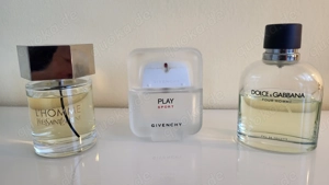 3 x Parfum Flakons von Yves Saint Laurent, Dolce & Gabbana und Givenchy