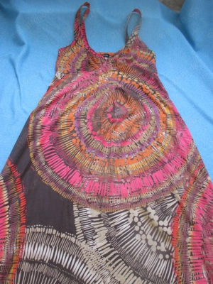 NEU Coachella Festival Graffiti Boho Print Beach Long Maxi Bustier Spaghetti Träger Kleid Taifun