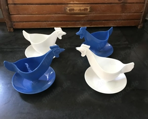 4 DDR Eierbecher Huhn   Original Vintage   Ostalgie 