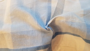 Vintage Baumwoll-Stoff (Webware; hellgrün kariert)