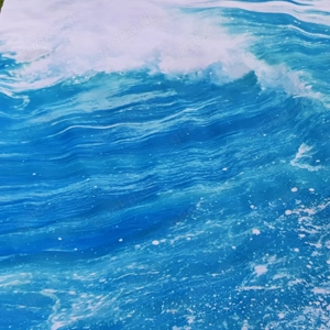 Stoffbanner  Meereswellen  aus Fahnenstoff 2000 cm x 1000 cm schwer enflammbar