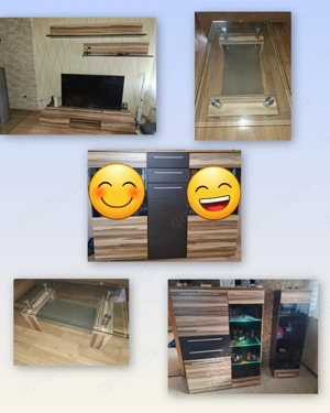 Wohnwand inklusive Tisch zu verkaufen 