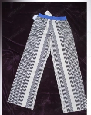 NEU mit ETIKETT Streifen Retro Geometrie Grafik Marlene Schlag Gummizug Hose KIOMI Gr. 34- 36  XS- S