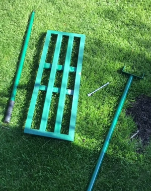 COSTWAY Rasen Nivellierrechen Metall neuwertig 