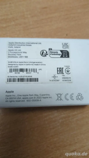 Original Apple Pencil (2nd generation) ungenutzt Bild 4 Original Apple Pencil (2nd generation) ungenutzt Bild 4