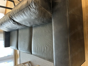 Sofa Leder schwarz