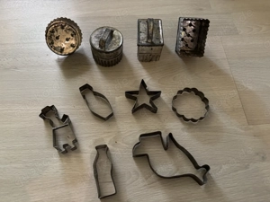 10 x antike Plätzchen- und Keksförmchen