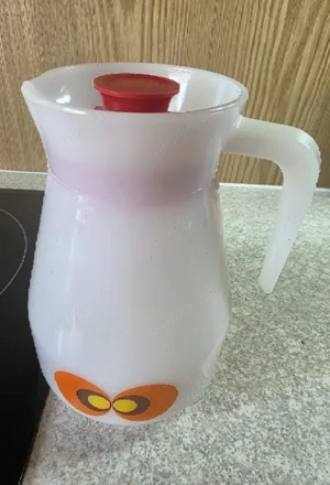 Vintage Saftkrug mit Deckel, 70er Jahre Decor Carina