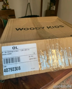 NEU !!! Woody Kids 2-er Set Bildhänger Natur