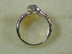 NEU: Schlangen-Ring Größe 17 + 19 585 Gold mit Rubin Bild 5