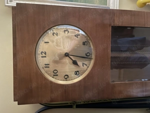 Standuhr Um 1930 mechanisch antik Art Deco  läuft 