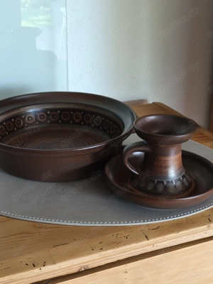 Keramikschale und Kezenleuchter