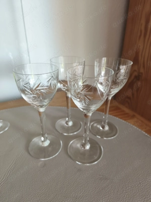 Vier klare Likörgläser antik