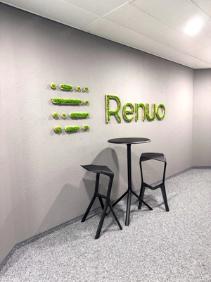 Eichenbuchstaben-Logo + Moos   einzigartiges, natürliches Design!