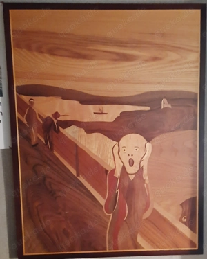 Intarsienarbeit "Der Schrei" Edvard Munch