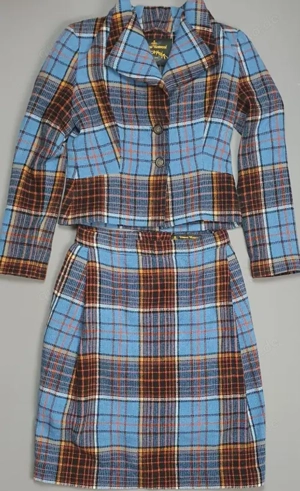 Vivienne Westwood Anglomania Anzug & Rock Set Tartan Wolle Größe 44-46   12-14UK