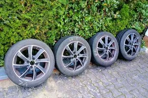 Alu Felgen mit Conti Sommerreifen für Honda Jazz 3