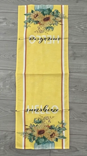 NEU DESIGNER Sonnenblumen Sonnen-Blumen Blüten Flower- Power Leinen Tischdecke Tisch Decke gelb bunt
