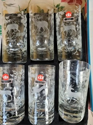 6 Weißwein Gläser, mundgeblasen, neuwertig, Ingrid Glas, Vintage