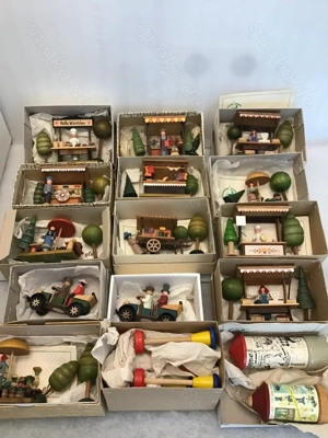 Erzgebirge, Dregeno + Werner Gläßer. Ältere verschiedene Marktstände+ Zubehör Teile