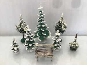 Erzgebirge Schneebäume  + Bank