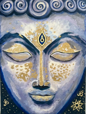  Goldener Buddha   Gesicht der inneren Erleuchtung   