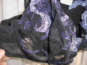 BH 85E-Slip 44-Set, schwarz lila neu ungetragen