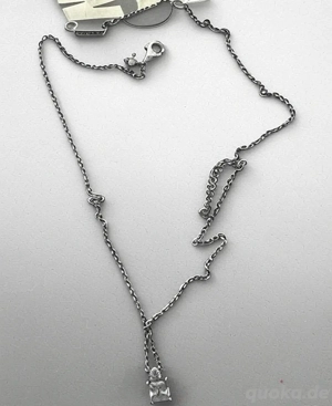 Halskette mit Diamant (0,16 ct, G-SI) in 8K Gold + Zertifikat