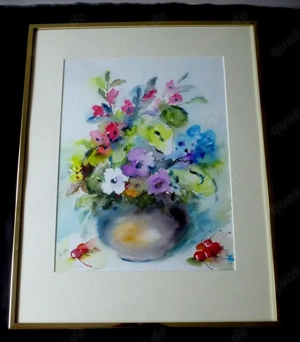 Elvira Prüfer 1914 Lodz Polen -1996 Bad Homburg Top Gemälde Aquarell Bild 5