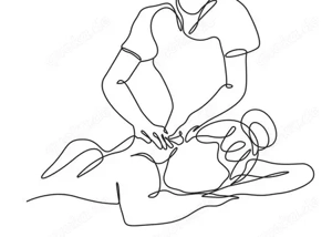 Massage gewünscht? - Mann massiert das gepflegte Paar