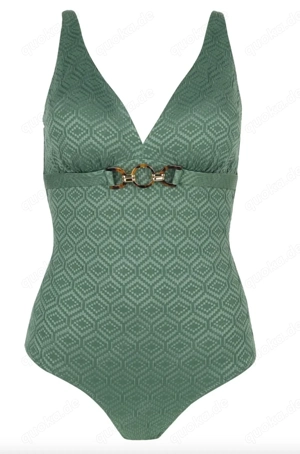 NEU mit ETIKETT Badeanzug Body Einteiler CALZEDONIA Modell: AMELIA Gr. 44- 46  XL Palm- green- grün